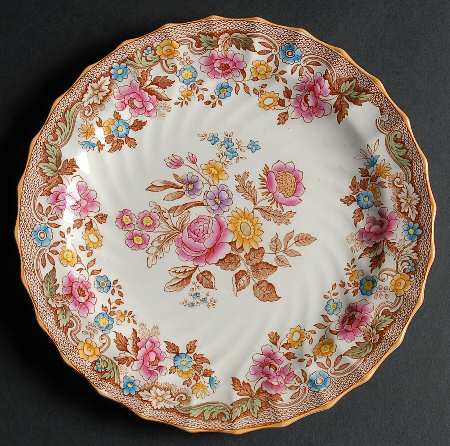 British Flowers Luncheon Plate