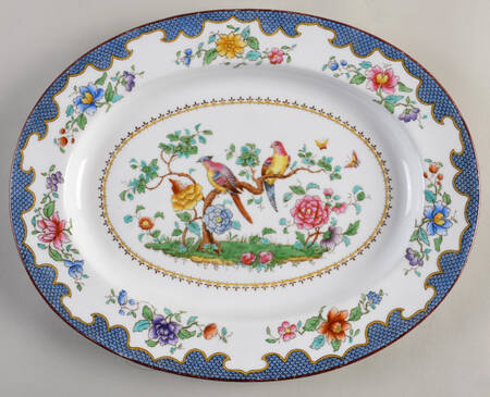 Brompton Blue 12" Oval Serving Platter