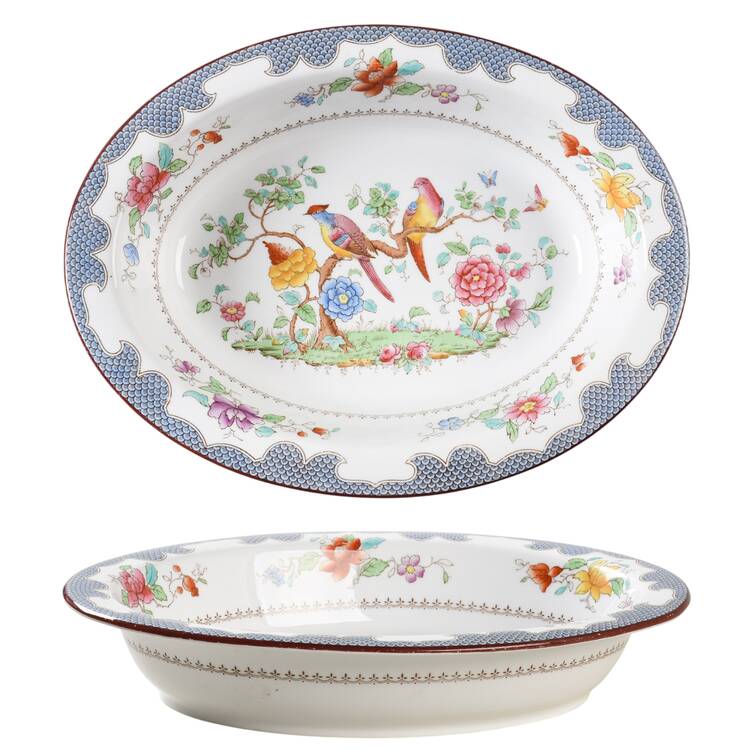 Brompton Blue 10" Oval Vegetable Bowl