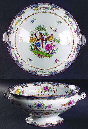 Brompton Blue 10" Footed Bowl