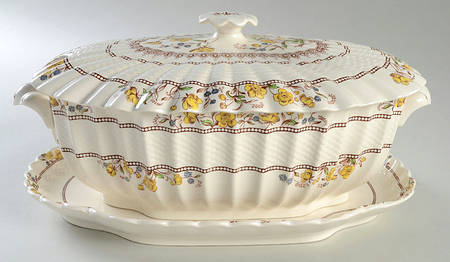 Buttercup (Older Backstamp) Oval Tureen & Lid with Underplate