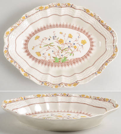 Buttercup (Older Backstamp) 10" Shallow Oval Bowl