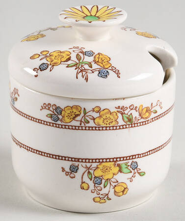 Buttercup (Older Backstamp) Mustard Jar & Lid