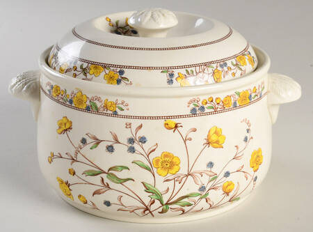 Buttercup (Older Backstamp) Small Oven-To-Table Round Covered Casserole
