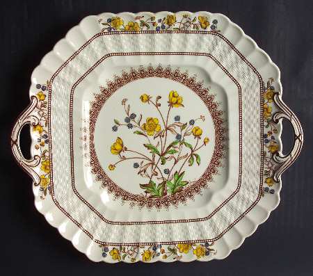 Buttercup (Older Backstamp) Square Handled Cake Plate