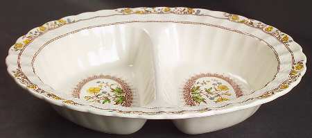 Buttercup (Older Backstamp) 11" Oval Divided Vegetable Bowl