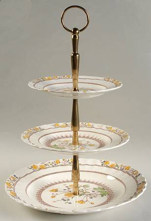 Buttercup (Older Backstamp) 3-Tiered Serving Tray (DP, SP, BB)
