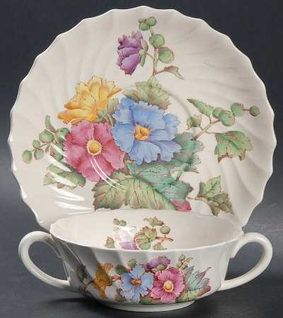 Butchart Flat Cream Soup Bowl & Saucer Set
