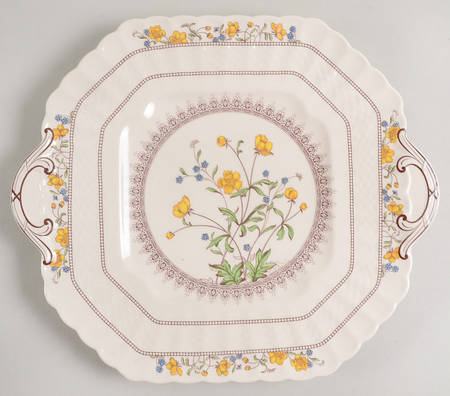 Buttercup (Newer Backstamp) Square Handled Cake Plate