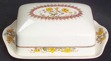 Buttercup (Newer Backstamp) Square Covered Butter