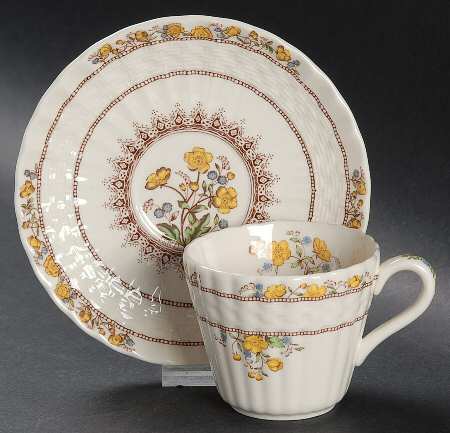 Buttercup (Newer Backstamp) Flat Demitasse Cup & Saucer Set