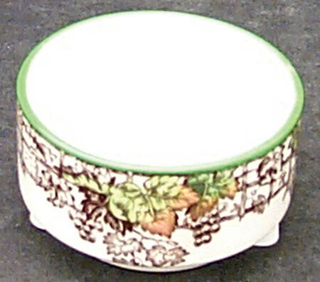Byron Multicolor (Green Trim) Individual Open Sugar Bowl