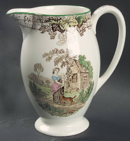 Byron Multicolor (Green Trim) 16 Oz Pitcher