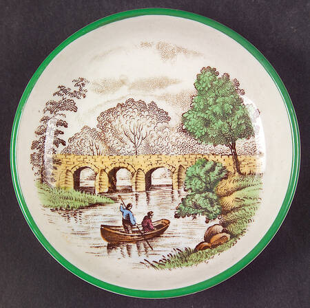 Byron Multicolor (Green Trim) Butter Pat