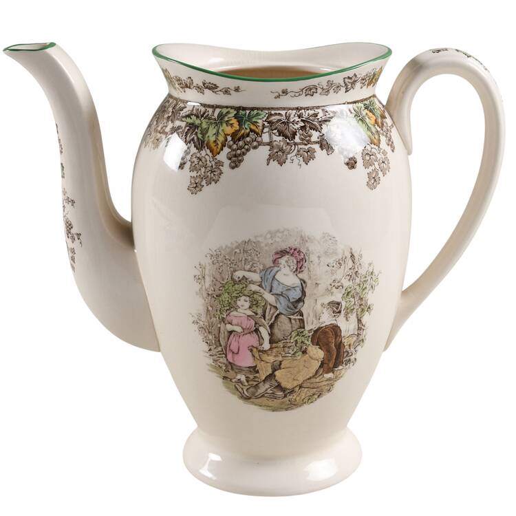 Byron Multicolor (Green Trim) Coffee Pot No Lid
