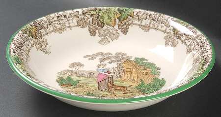 Byron Multicolor (Green Trim) Coupe Soup Bowl
