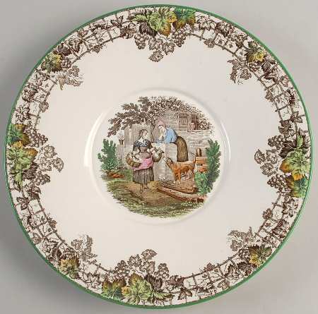 Byron Multicolor (Green Trim) Underplate for Tureen