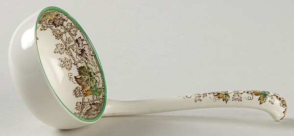 Byron Multicolor (Green Trim) Solid Piece Sauce Ladle