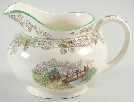 Byron Multicolor (Green Trim) Creamer