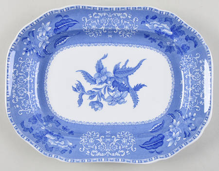 Camilla Blue (Earthenware, Scalloped) 12" Oval Serving Platter