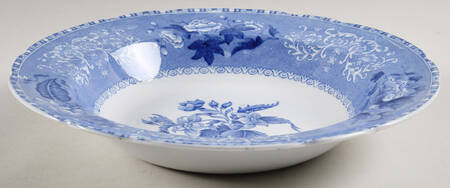 Camilla Blue (Earthenware, Scalloped) Large Rim Soup Bowl
