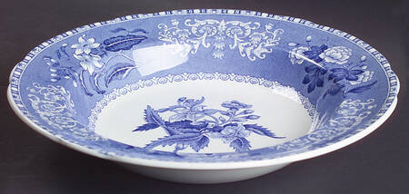 Camilla Blue (Earthenware, Scalloped) Large Rim Soup Bowl
