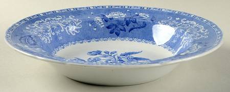Camilla Blue (Earthenware, Scalloped) Large Rim Soup Bowl