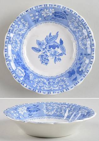 Camilla Blue (Earthenware, Scalloped) Fruit/Dessert (Sauce) Bowl