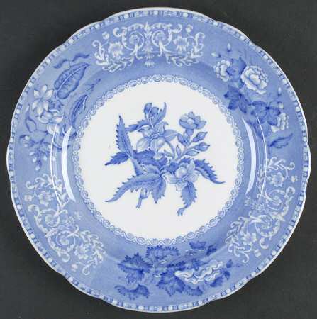 Camilla Blue (Earthenware, Scalloped) Luncheon Plate by Spode