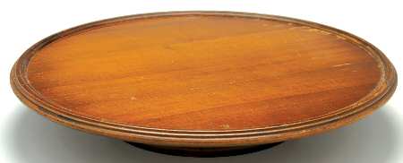 Camilla Blue (Earthenware, Scalloped) Mahogany Tray for Canterbury Set