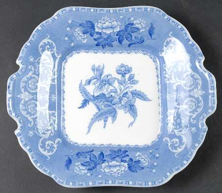 Camilla Blue (Earthenware, Scalloped) Square Cake Plate