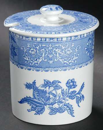 Camilla Blue (Earthenware, Scalloped) Jam/Jelly & Lid