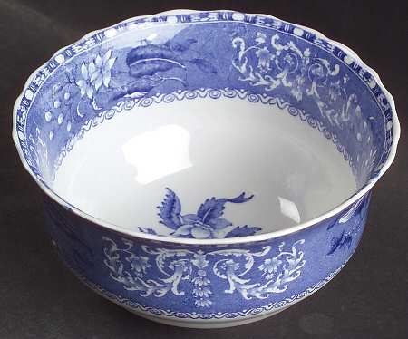 Camilla Blue (Earthenware, Scalloped) Cranberry Bowl