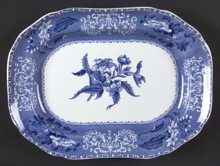 Camilla Blue (Earthenware, Scalloped) 12" Oval Serving Platter