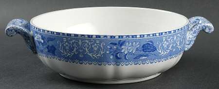 Camilla Blue (Earthenware, Scalloped) Round Vegetable No Lid