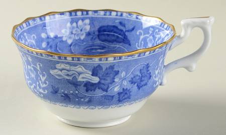 Camilla Blue (Bone, Scalloped) Footed Cup