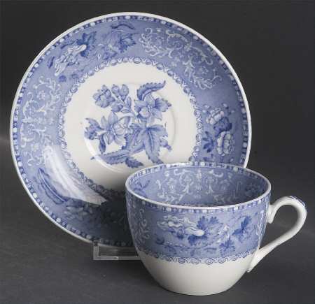 Camilla Blue (Smooth) Flat Cup & Saucer Set
