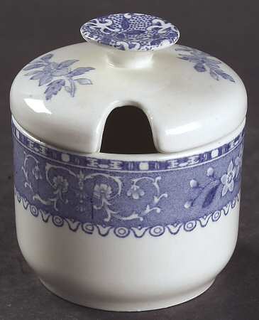 Camilla Blue (Smooth) Mustard Jar & Lid
