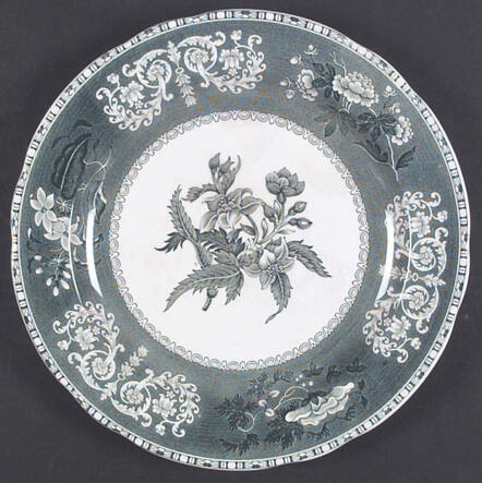Green Camilla (Scallop, New Black Stamp) by Spode