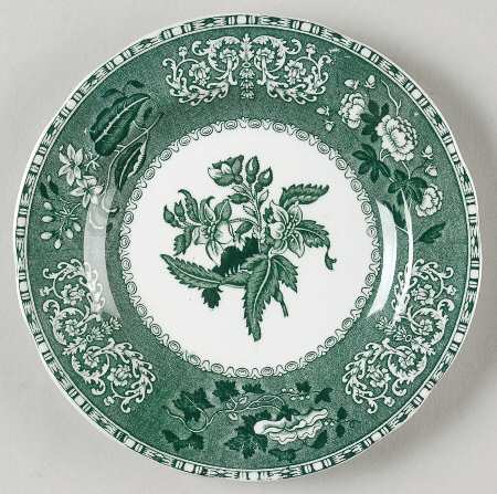 Green Camilla (Scallop, New Black Stamp) Bread & Butter Plate