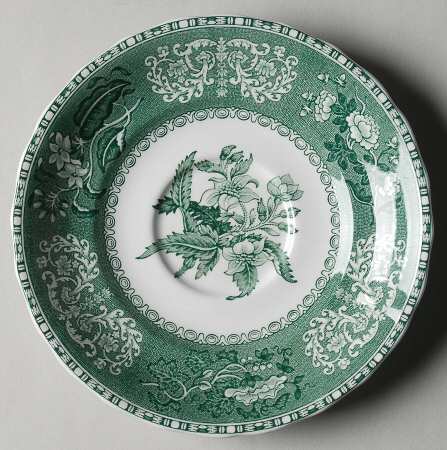 Green Camilla (Scallop, New Black Stamp) Saucer for Cream Soup Bowl