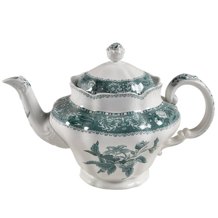 Camilla Light Green (Earthenware, Scallop) Teapot & Lid