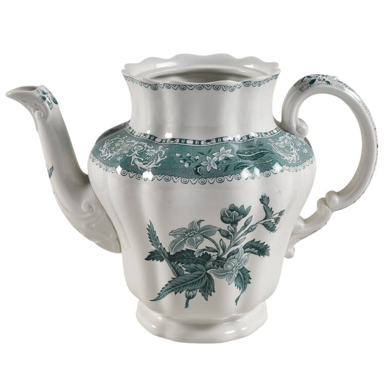 Camilla Light Green (Earthenware, Scallop) Coffee Pot No Lid
