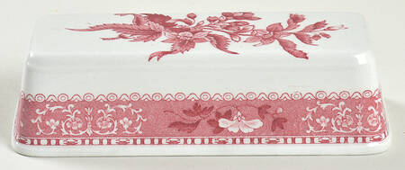 Camilla Red (Earthenware) Lid for 1/4 Lb Butter