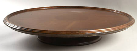 Camilla Red (Earthenware) Mahogany Tray for Canterbury Set