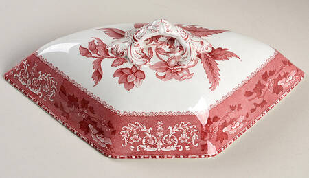 Camilla Red (Earthenware) Canterbury Set, Covered Side Lid Only