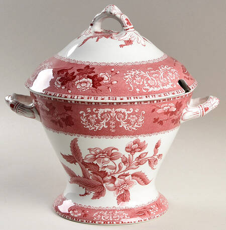 Camilla Red (Earthenware) Canterbury Set, Center Only with Lid