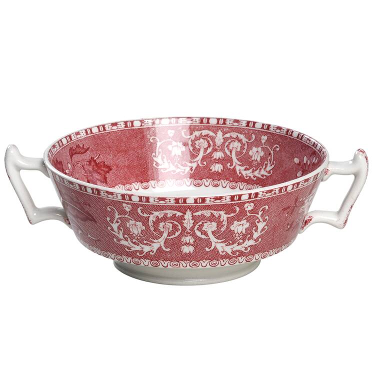 Camilla Red (Earthenware) Flat Cream Soup Bowl