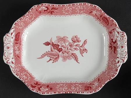 Camilla Red (Earthenware) Underplate for Sauce Boat