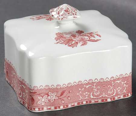 Camilla Red (Earthenware) Lid for Square Butter